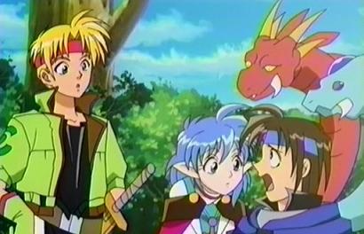 Claude, Rena y Ashton, en la version anime de Star Ocean